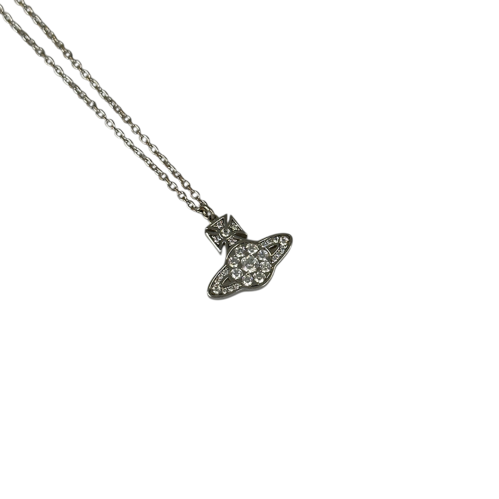 VIVIENNE WESTWOOD RHINESTONE ORB NECKLACE