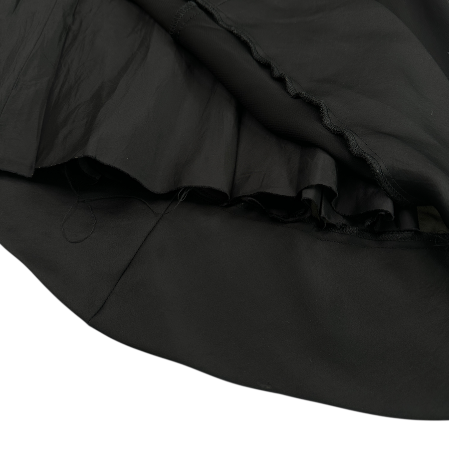 BAJRA DOUBLE LAYERED MAXI SKIRT - BLACK