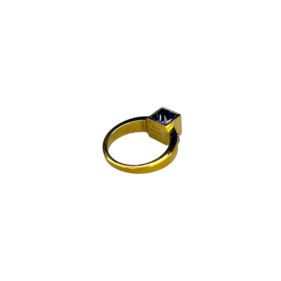 LOUIS VUITTON GOLD/PURPLE GAMBLE STONE RING