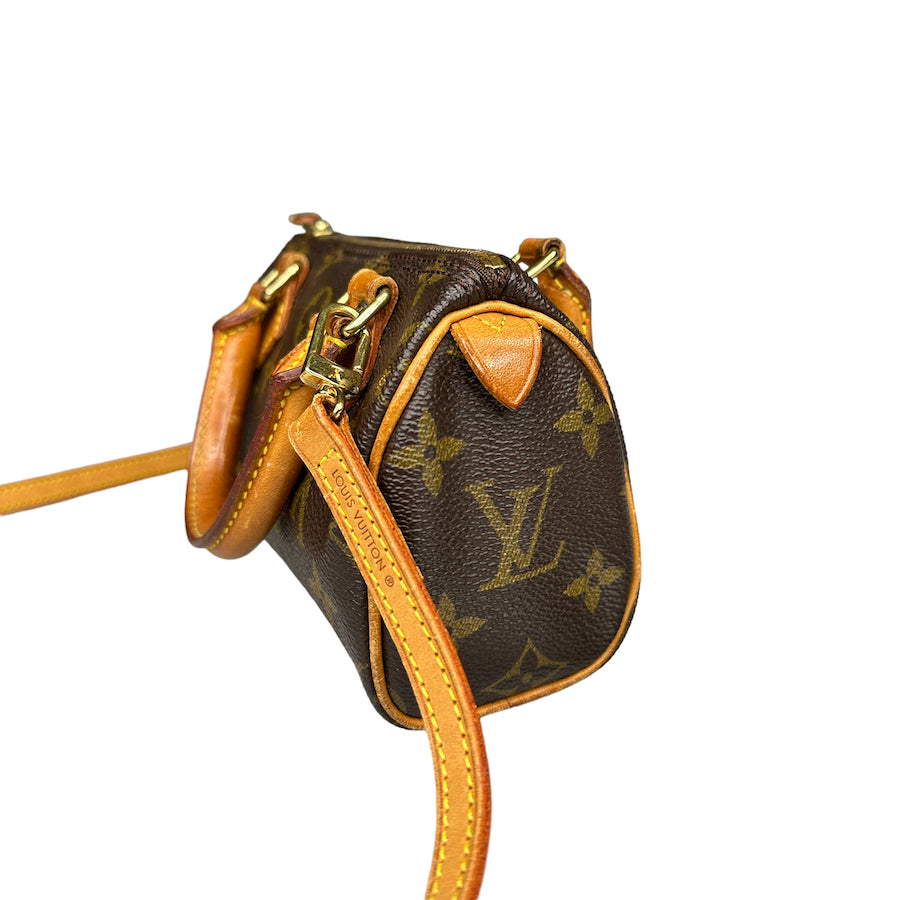 LOUIS VUITTON NANO SPEEDY BAG W/ CROSSBODY STRAP TH0935