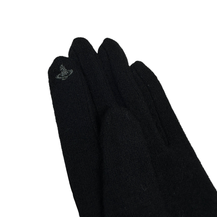 (BRAND NEW) VIVIENNE WESTWOOD TOUCH SCREEN COMPATIBLE LEATHER / WOOL GLOVES