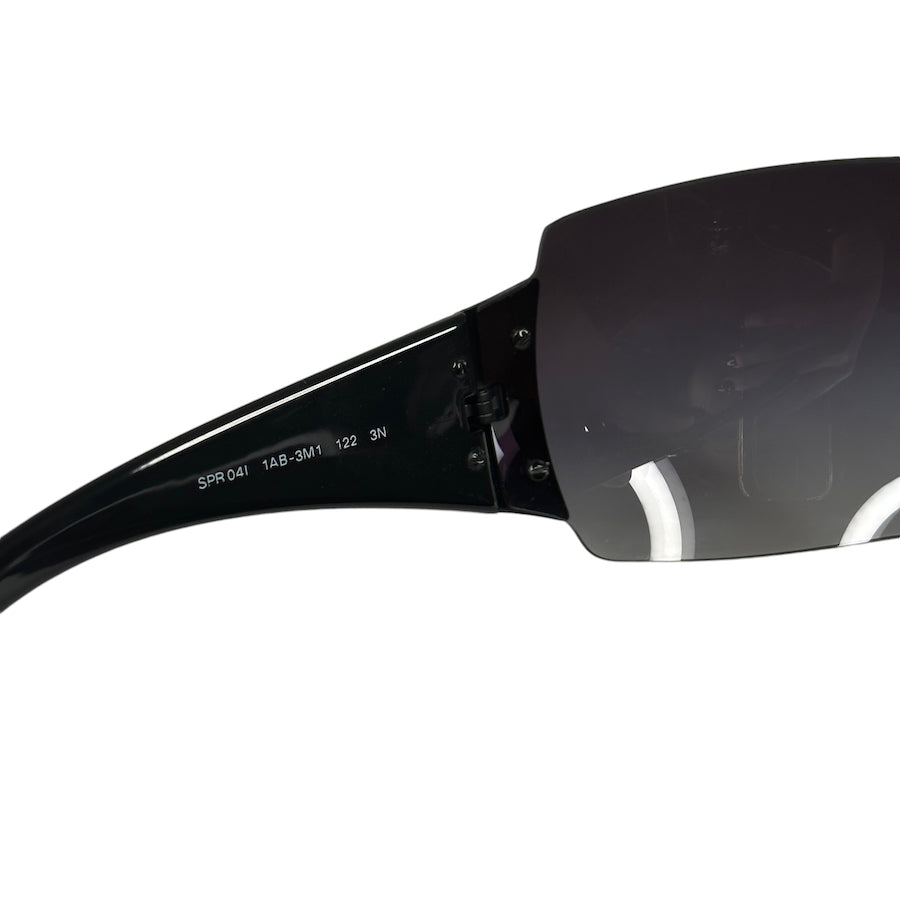 PRADA SPR04I SHIELD SUNGLASSES BLACK