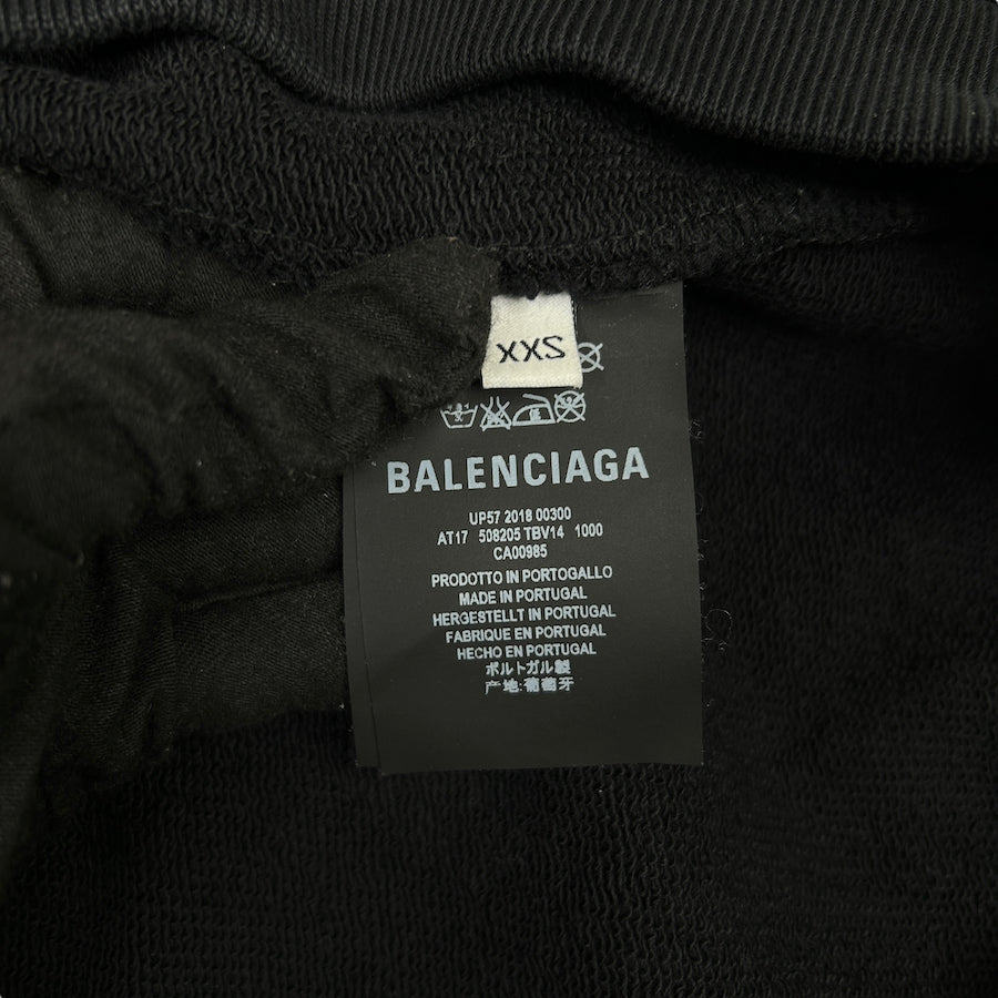 BALENCIAGA CAMPAIGN HOODIE (REPLACEMENT DRAWSTRING) - BLACK