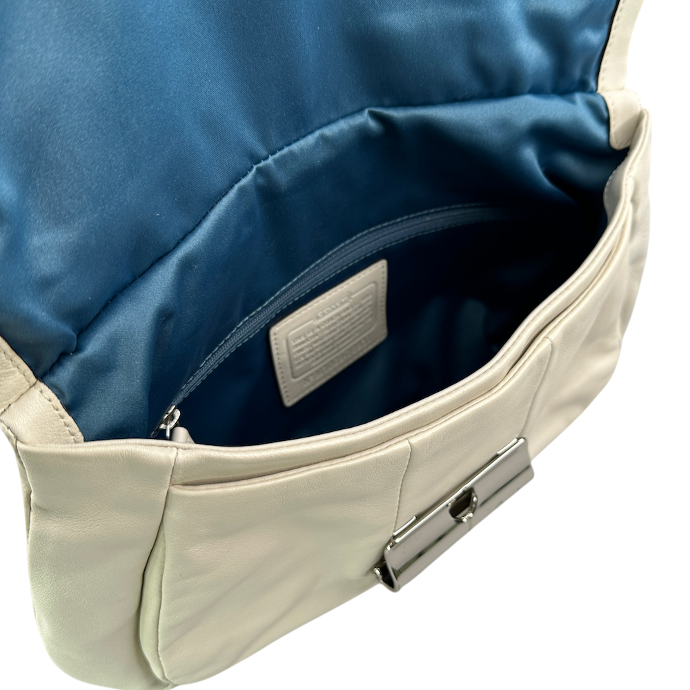 COACH BEIGE LEATHER SHOULDER BAG