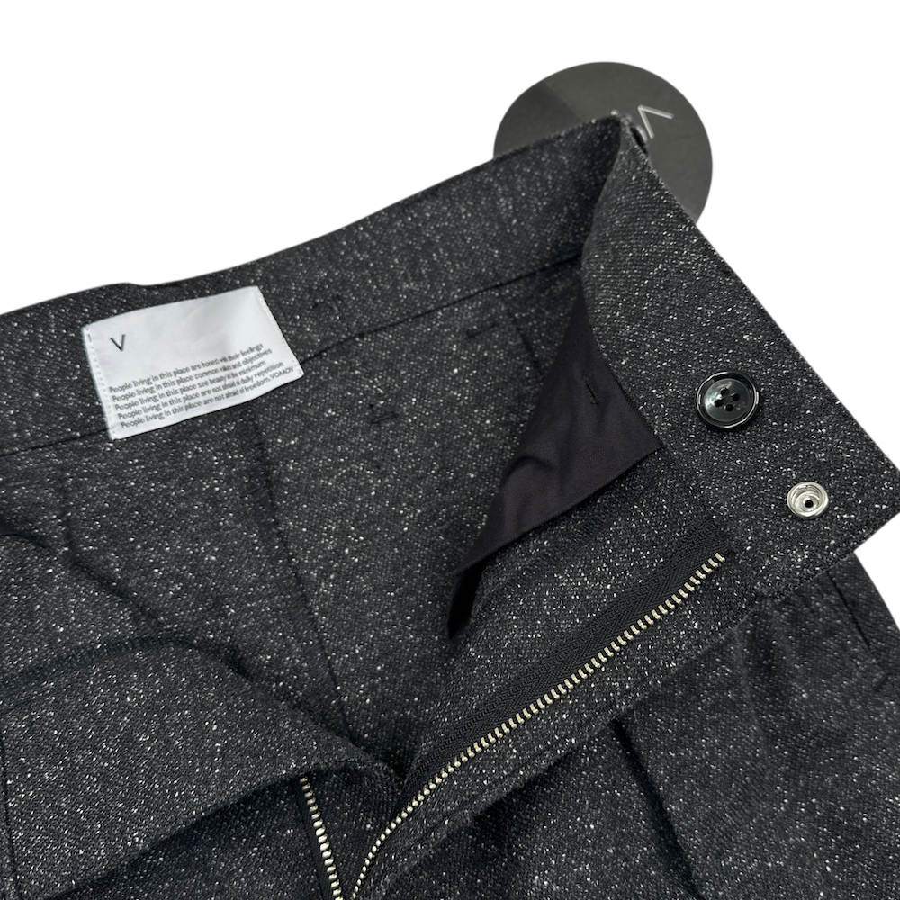 (NEW) VOAAOV 1-TUCK WIDE PANTS - GREY