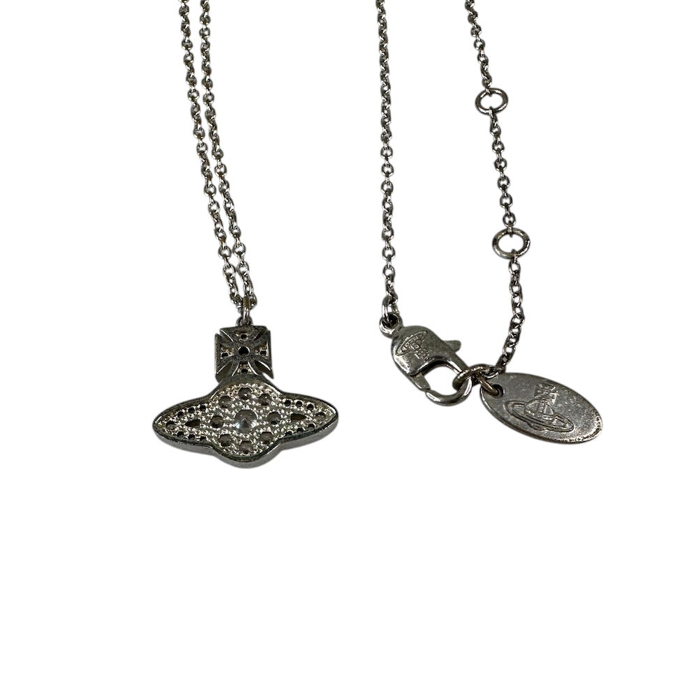 VIVIENNE WESTWOOD RHINESTONE ORB NECKLACE