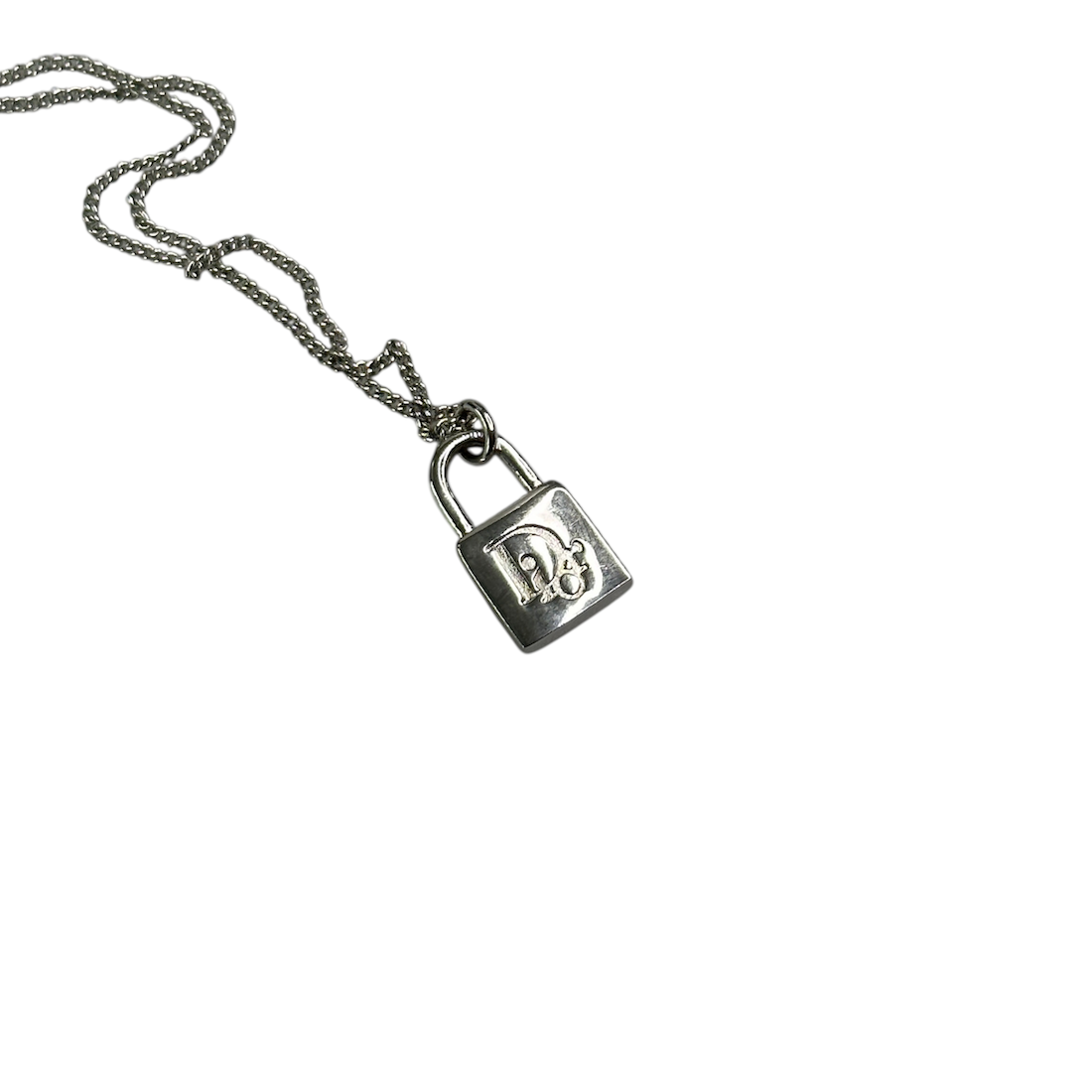 DIOR PADLOCK PENDANT NECKLACE