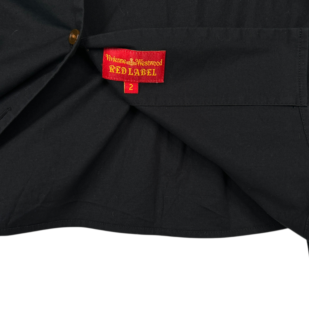 (2) VIVIENNE WESTWOOD RED LABEL BUTTON RIBBON DETAIL SHIRT