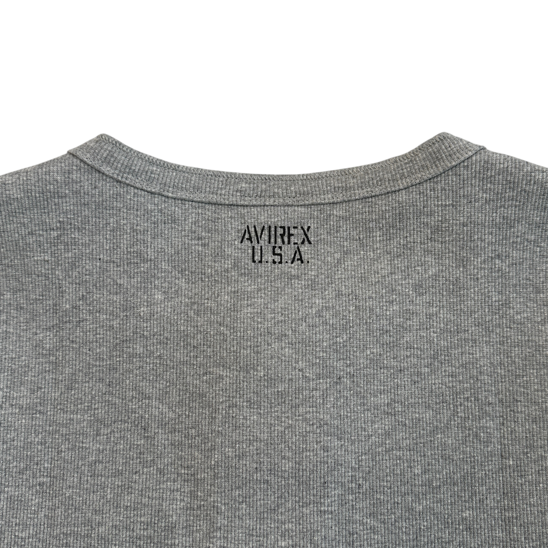 (NEW) AVIREX EVERY DAY HENLEY T-SHIRT- GREY