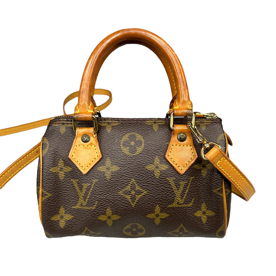 LOUIS VUITTON NANO SPEEDY BAG W/ CROSSBODY STRAP TH0935