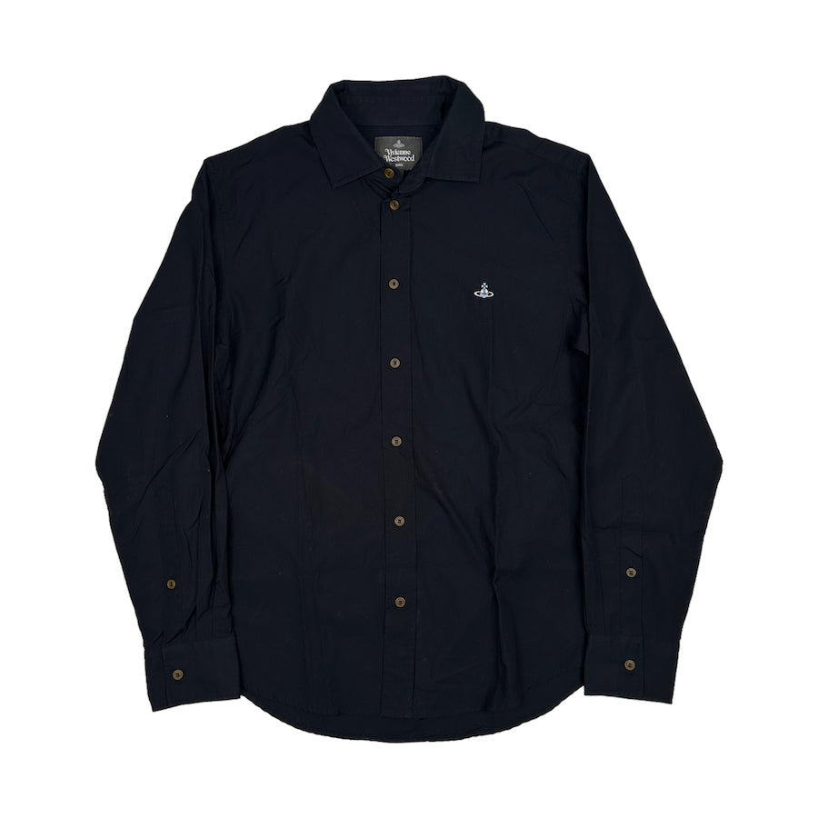 VIVIENNE WESTWOOD MAN BLACK BUTTON UP SHIRT