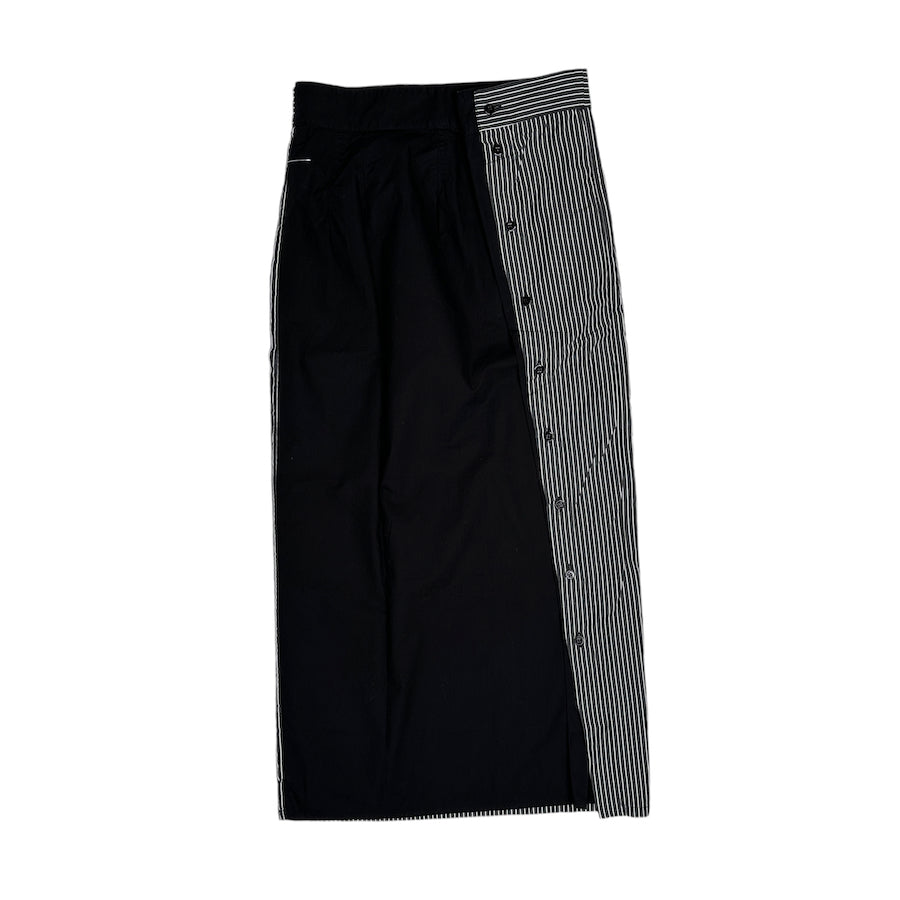 MAISON MARGIELA MM6 CONTRAST PANEL MIDI SKIRT