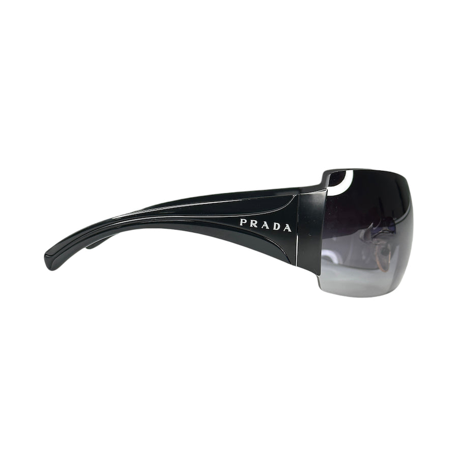 PRADA SPR04I SHIELD SUNGLASSES BLACK