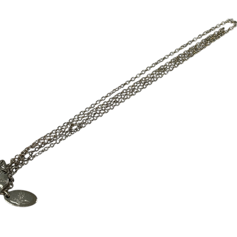 VIVIENNE WESTWOOD RHINESTONE ORB NECKLACE