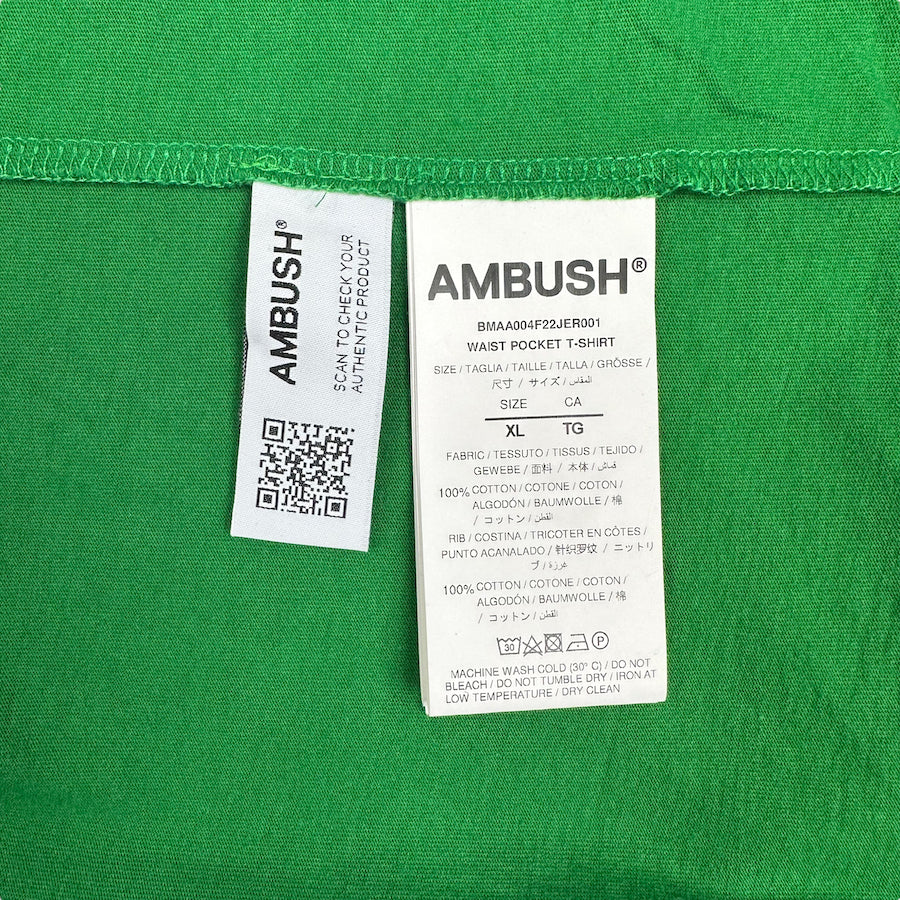 AMBUSH FW22 WAIST POCKET TSHIRT - GREEN