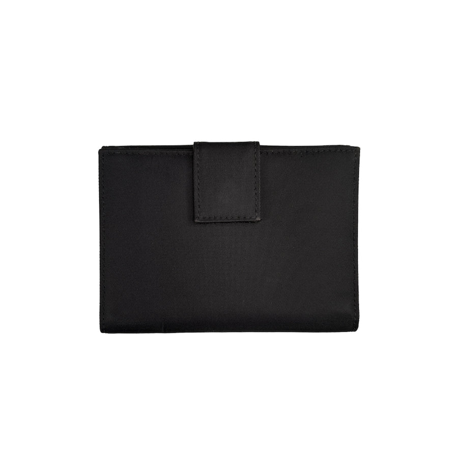 PRADA BLACK NYLON TRI-FOLD WALLET W/ BOX