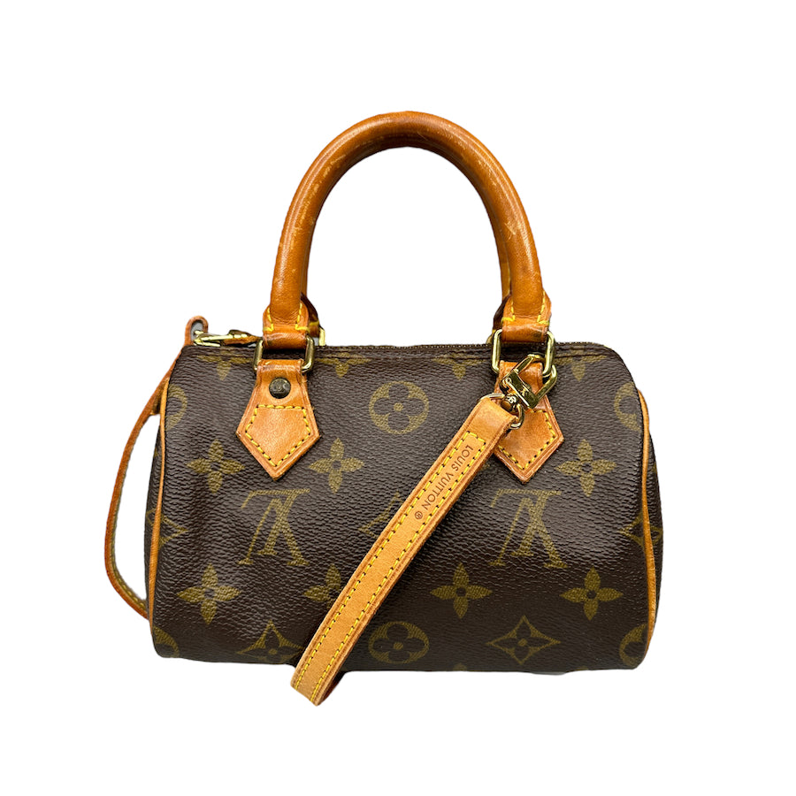 LOUIS VUITTON NANO SPEEDY BAG W/ CROSSBODY STRAP TH0935