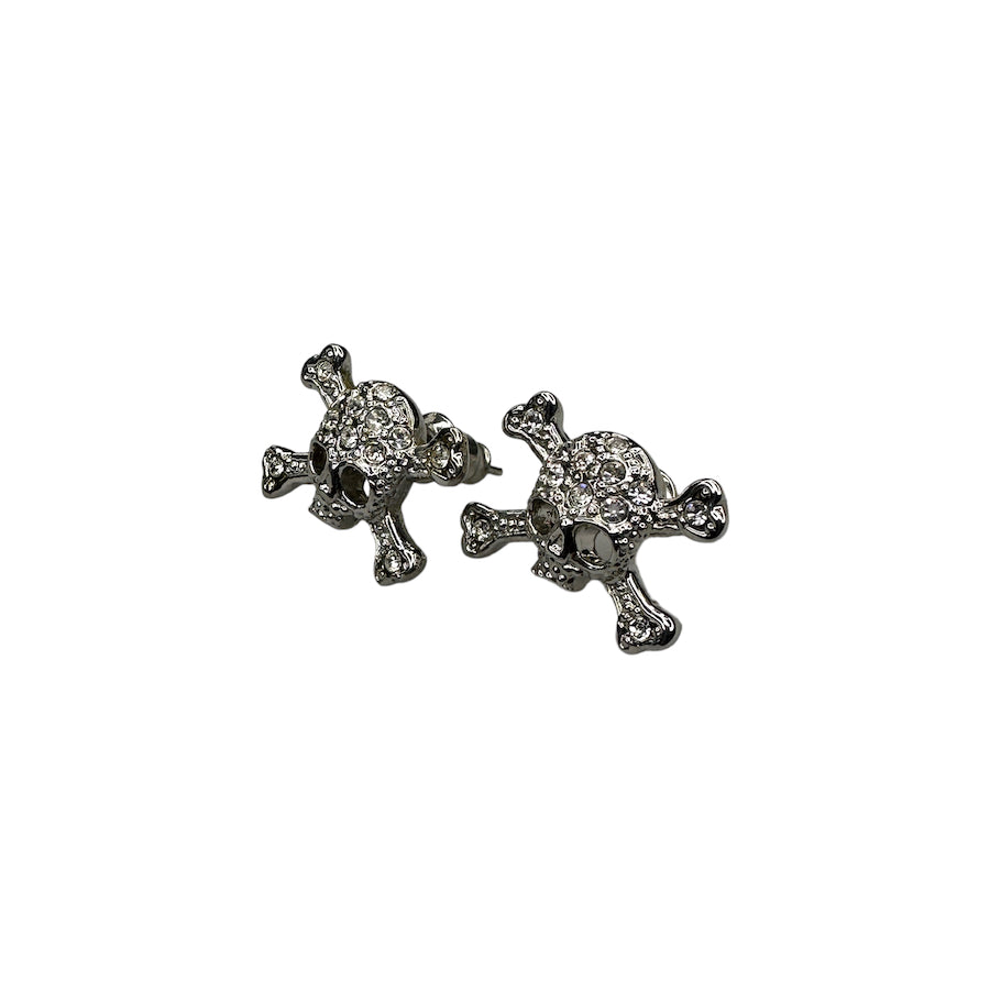 VIVIENNE WESTWOOD RHINESTONE SKULL EARRINGS