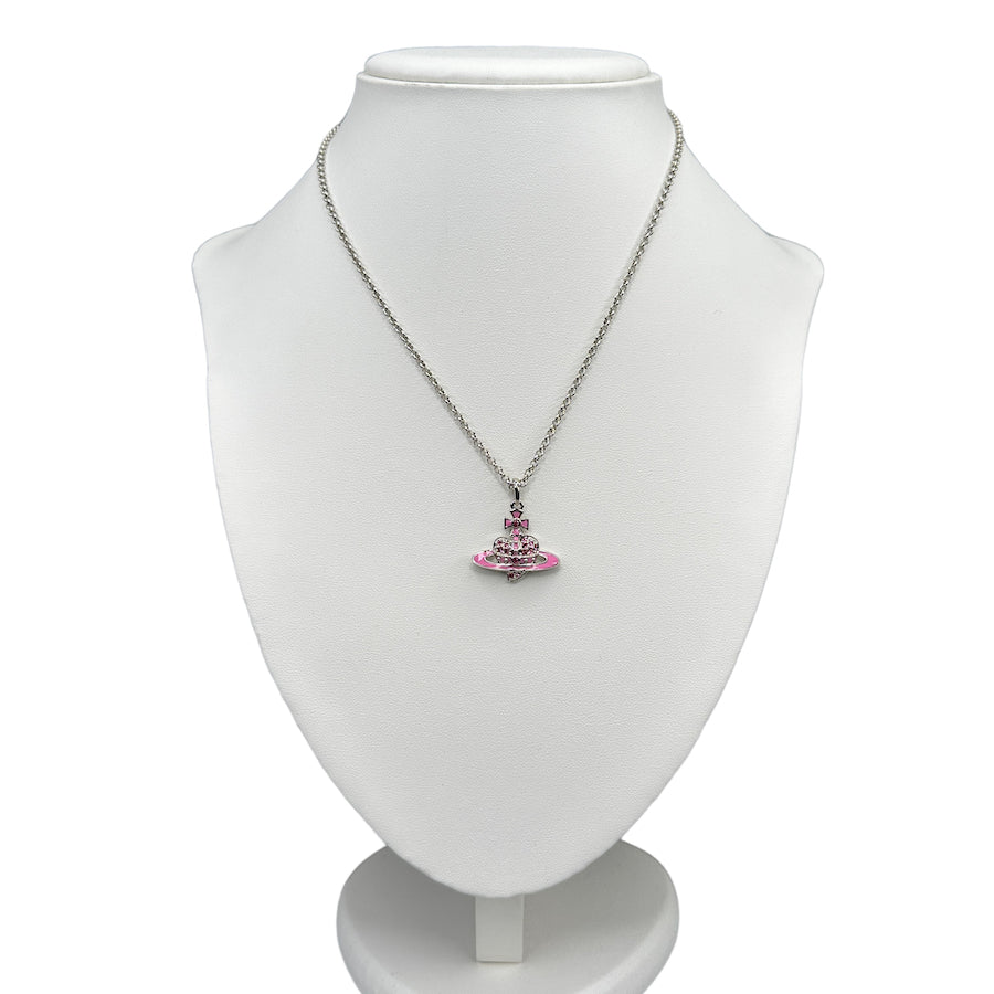 (NEW) VIVIENNE WESTWOOD ROSE CRYSTAL REVERSE HEART NECKLACE (AW22)