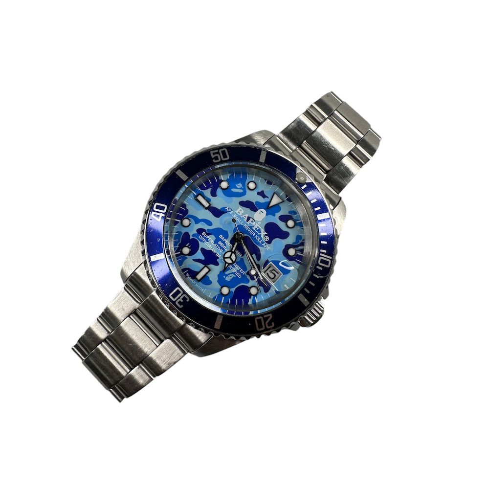 BAPE TYPE 1 AUTOMATIC MOVEMENT BLUE CAMO BAPEX (40MM)