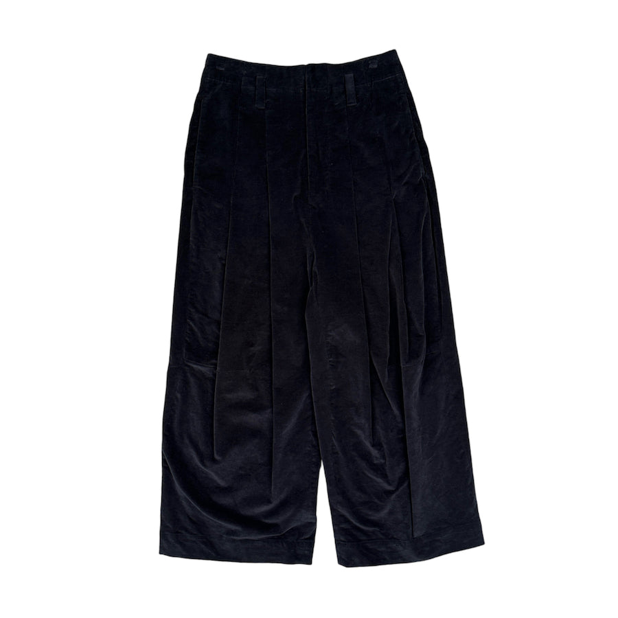 SHINYA KOZUKA CORDUROY BAGGY PANTS - BLACK