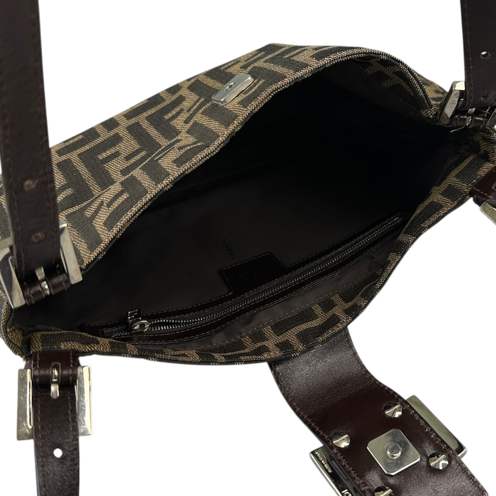FENDI ZUCCA CANVAS SHOULDER BAG