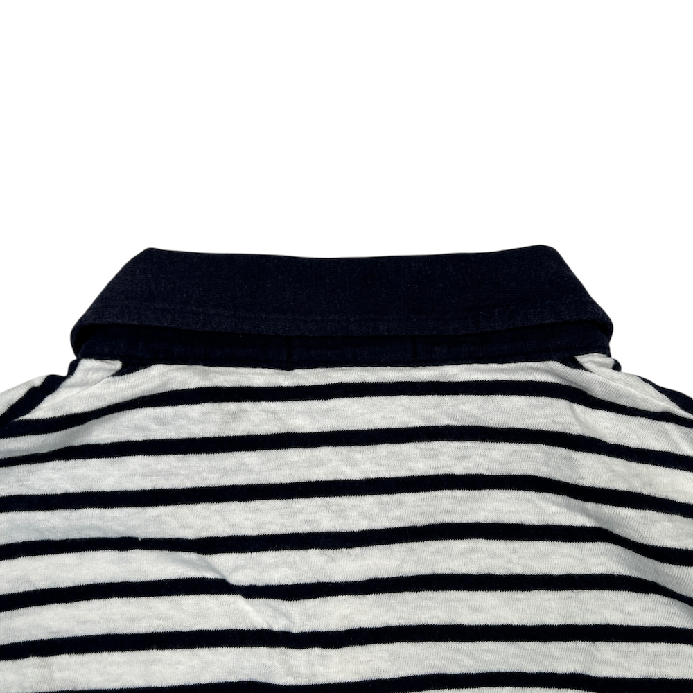 (2) BURBERRY BLACK LABEL STRIPED POLO
