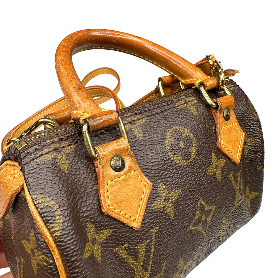 LOUIS VUITTON NANO SPEEDY BAG W/ CROSSBODY STRAP TH0935