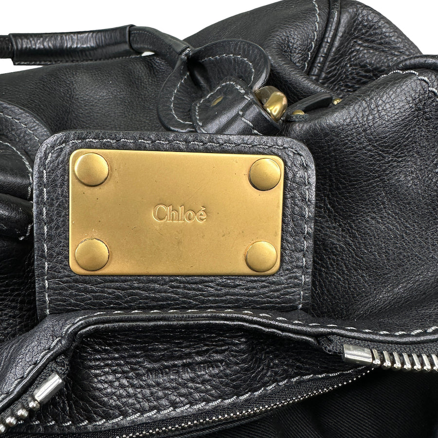 CHLOE BLACK LEATHER PADDINGTON BAG 838W3H