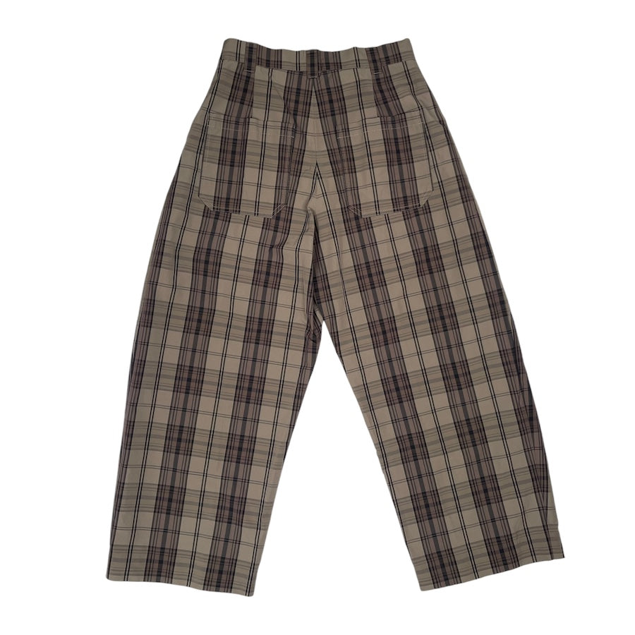 STUDIO NICHOLSON TECH MADRAS CHECK SORTE WIDE PANTS 3YHF8