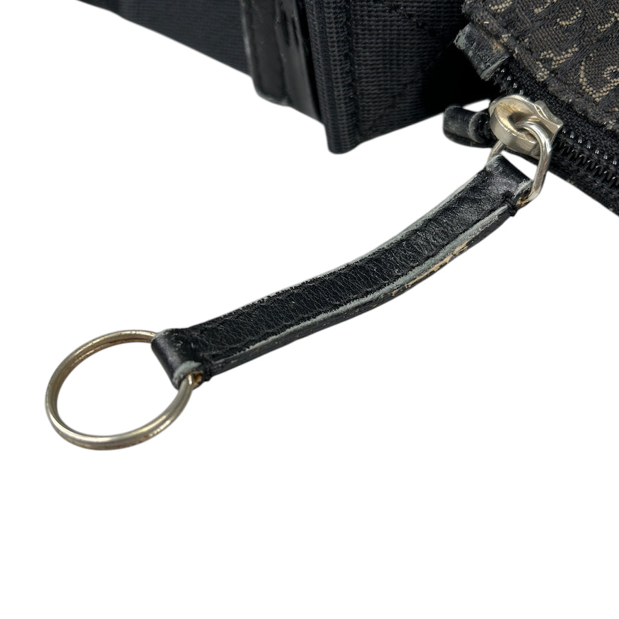 DIOR BLACK TROTTER CANVAS LARGE CROSSBODY BAG