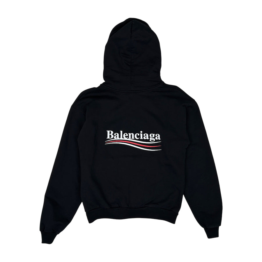 BALENCIAGA CAMPAIGN HOODIE (REPLACEMENT DRAWSTRING) - BLACK