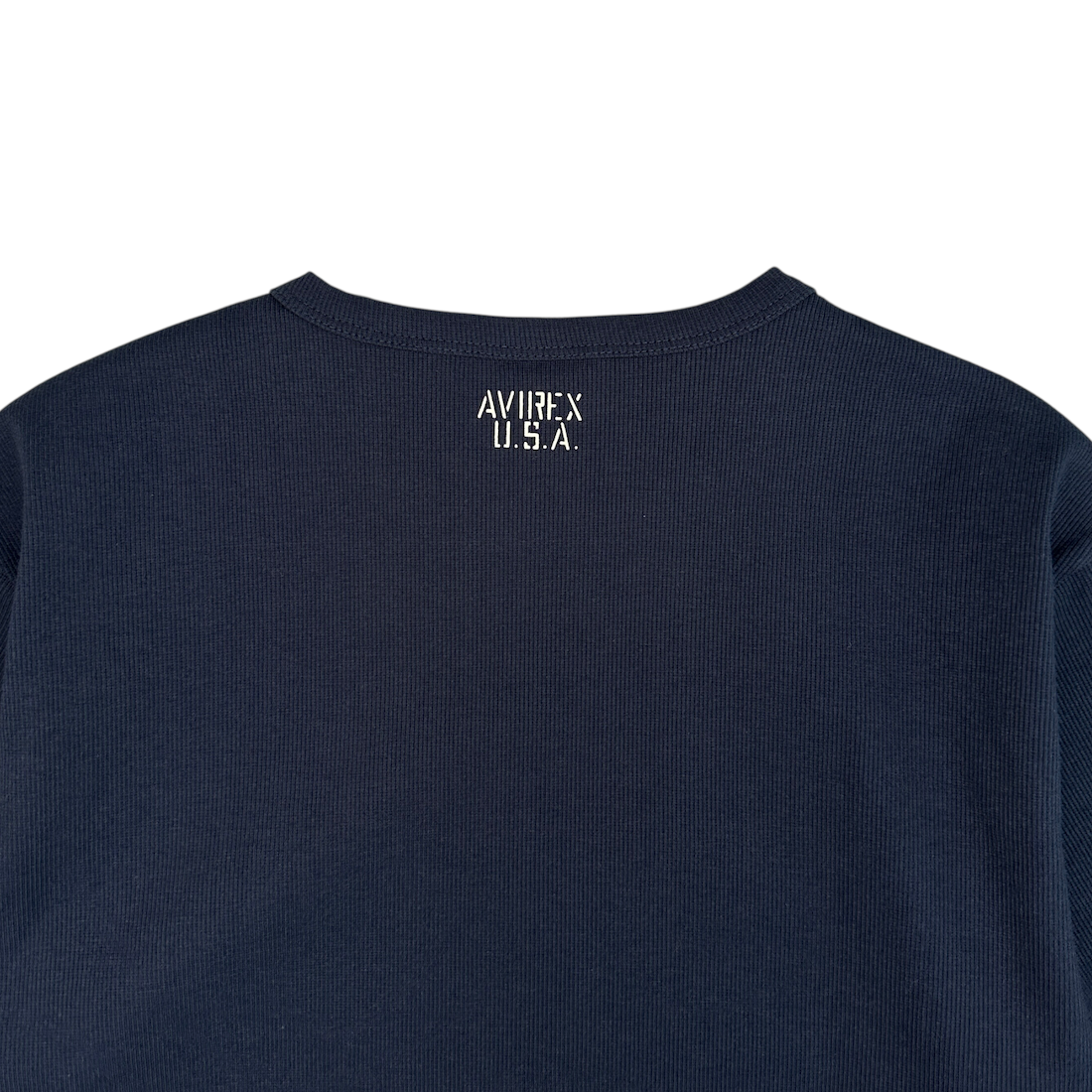 (NEW) AVIREX RIBBED EVERY DAY T-SHIRT - NAVY