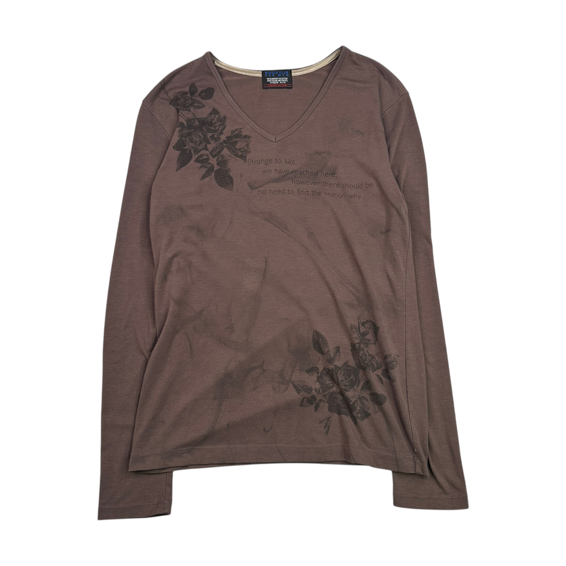 (46) NICOLE CLUB FOR MEN "STRANGE TO SAY" V-NECK LONG SLEEVE