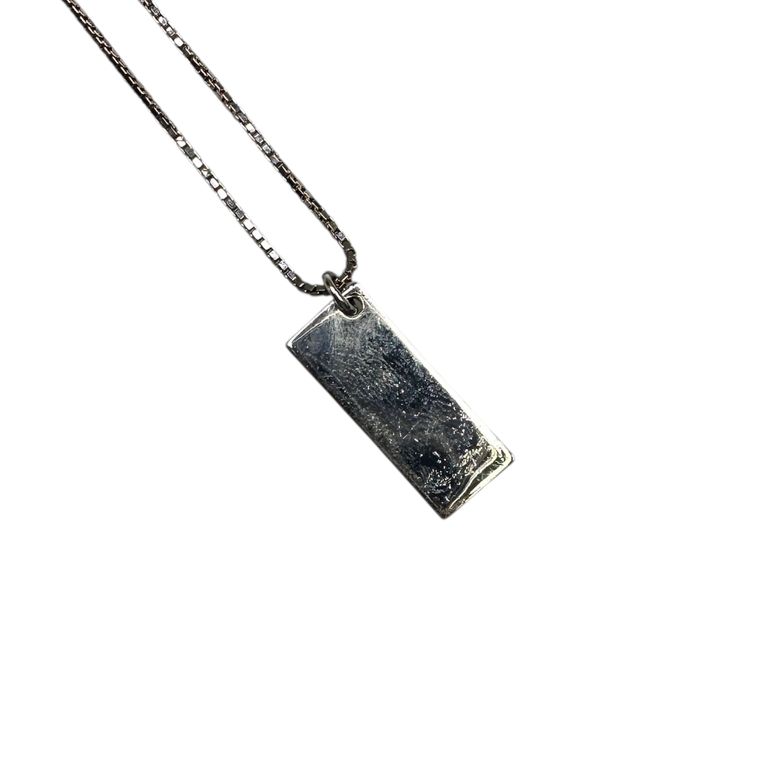 DIOR MONOGRAM BAR NECKLACE - SILVER PLATED