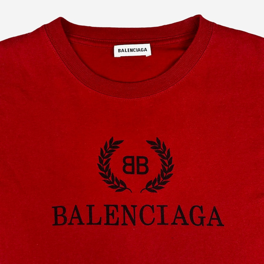 BALENCIAGA BB TEE - DEEP RED