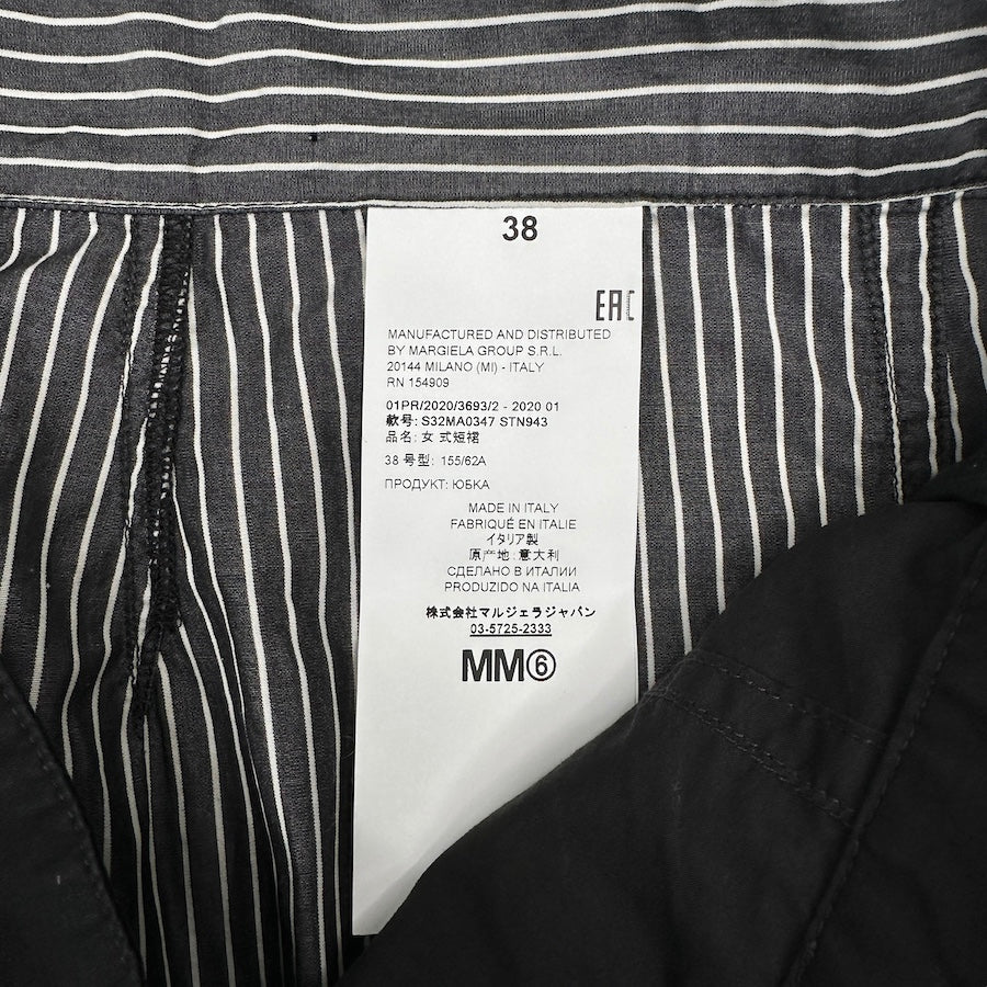 MAISON MARGIELA MM6 CONTRAST PANEL MIDI SKIRT