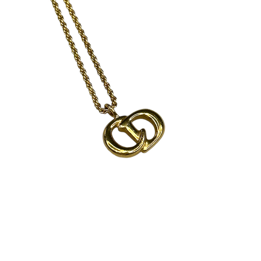 DIOR CD INITIALS PENDANT NECKLACE - GOLD PLATED