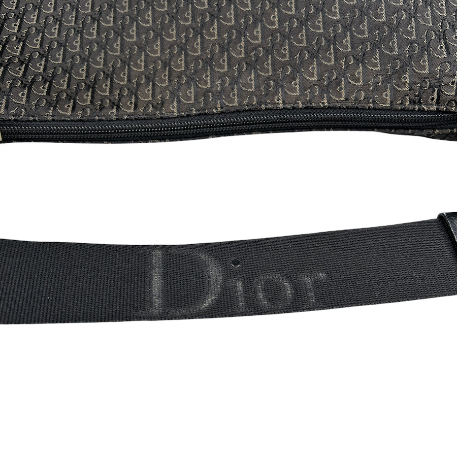 DIOR BLACK TROTTER CANVAS LARGE CROSSBODY BAG