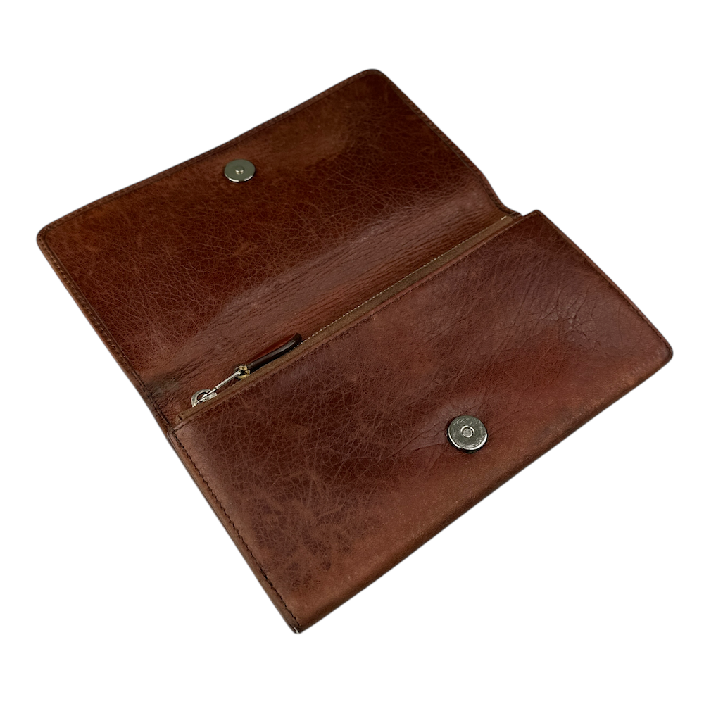 BALENCIAGA MOTORCYCLE WALLET - BROWN