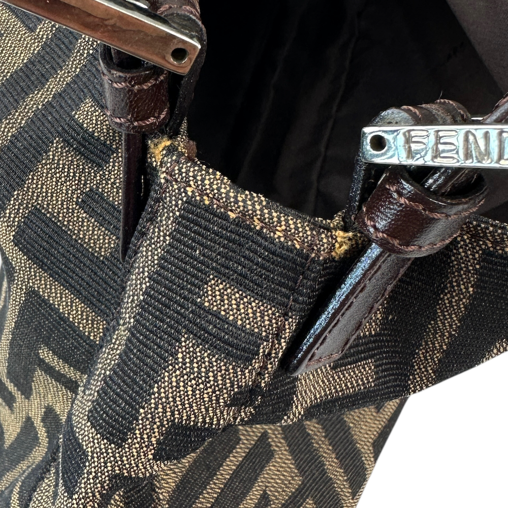 FENDI ZUCCA CANVAS SHOULDER BAG