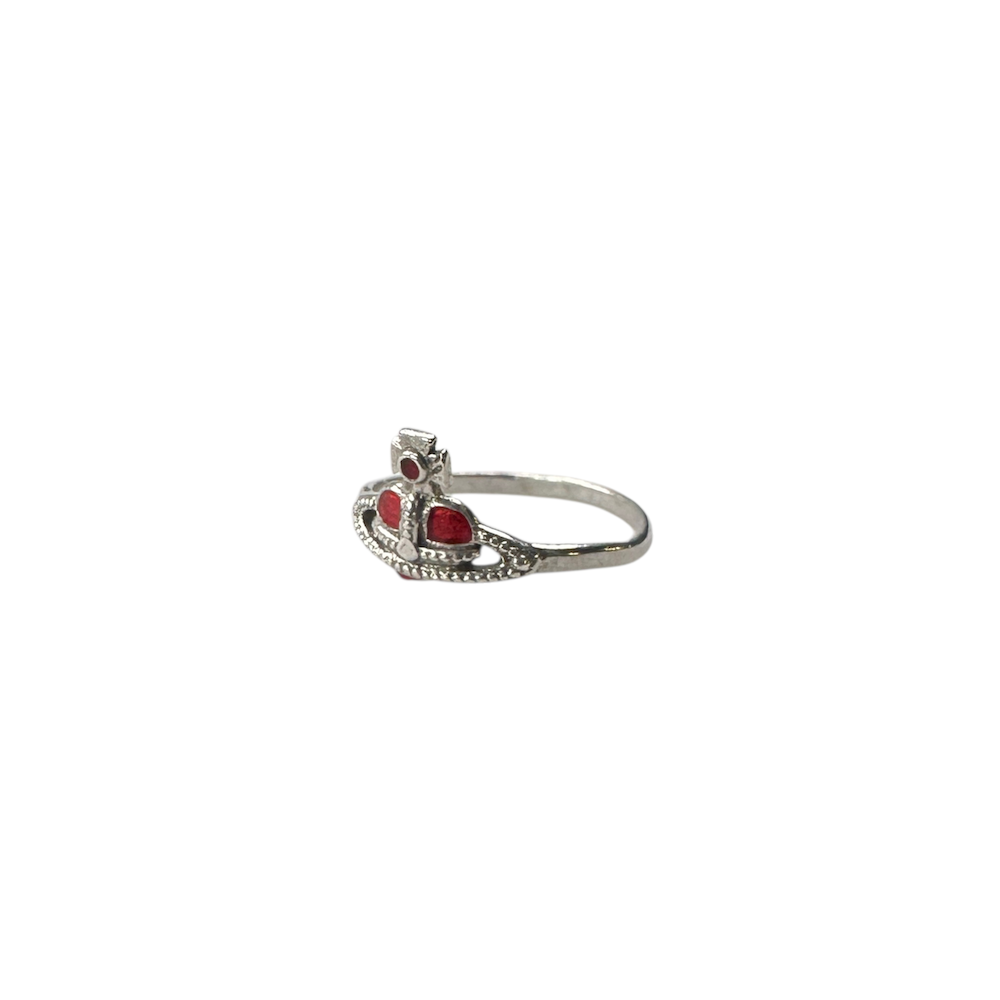 (XS) VIVIENNE WESTWOOD HEART ORB RING - 925 SILVER