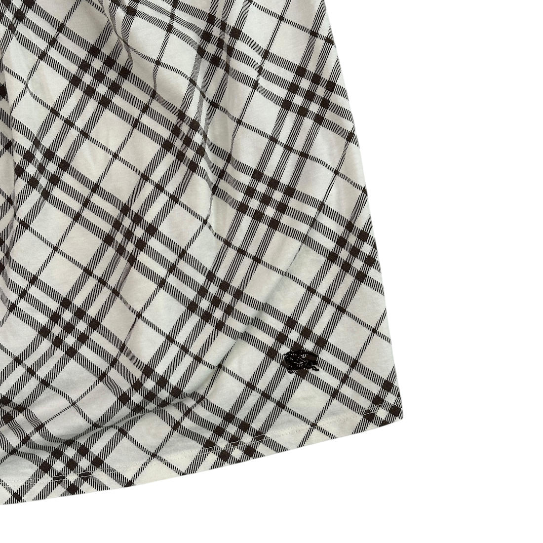 (38 BURBERRY NOVA CHECK SHOULDER STRAP TOP - WHITE