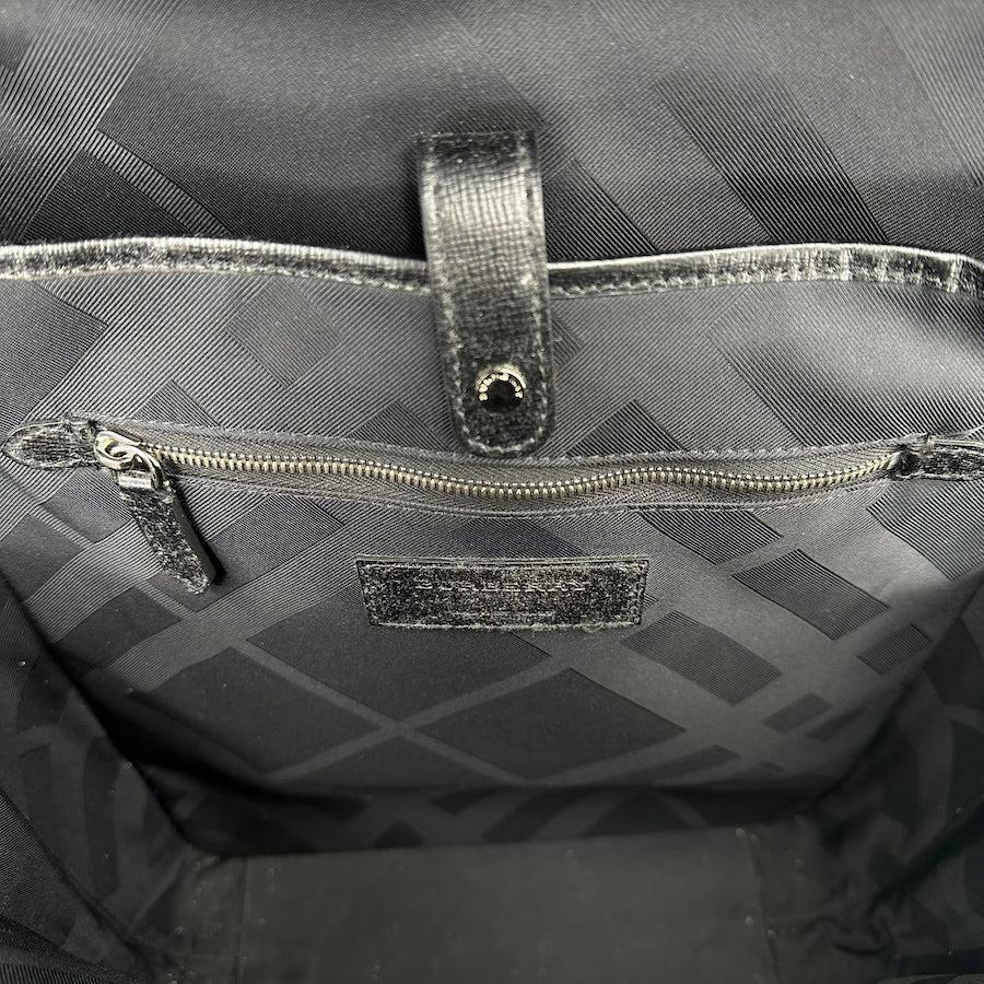 BURBERRY LEATHER WESTPORT SQUARE BACKPACK