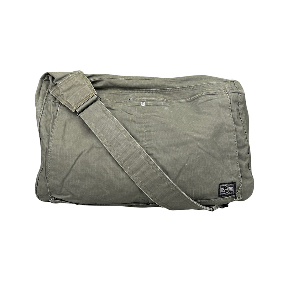 PORTER LARGE CANVAS CROSSBODY BAG - KHAKI