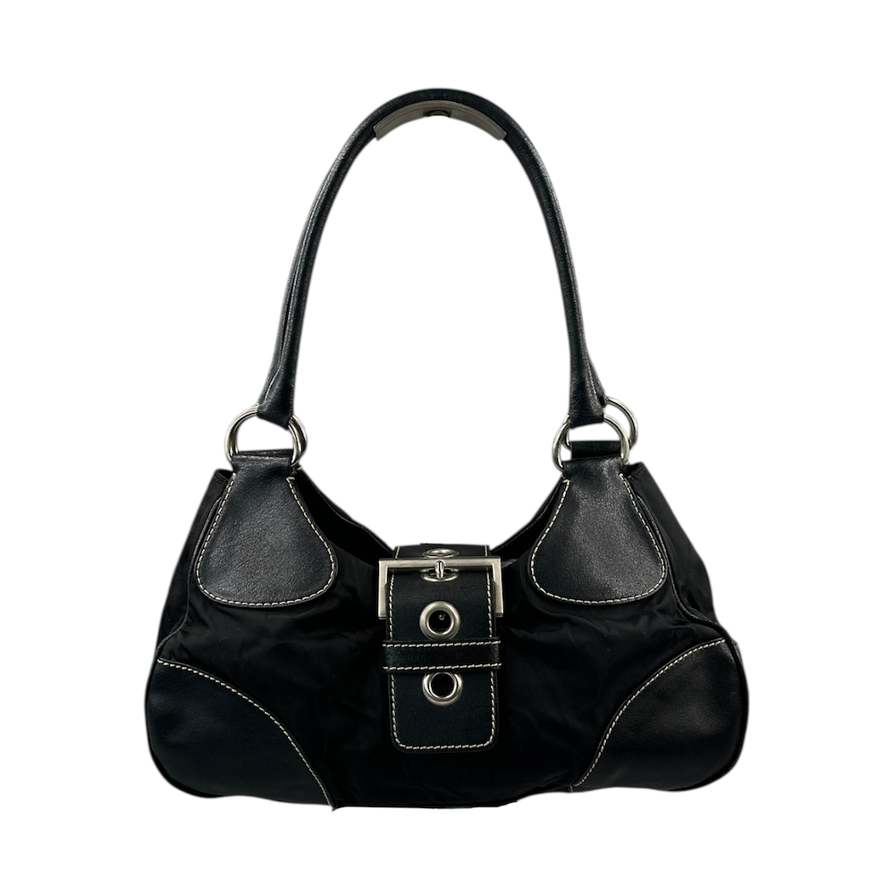 PRADA BLACK NYLON MOON BAG (II)