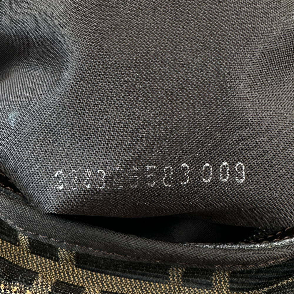 FENDI ZUCCA CANVAS SHOULDER BAG