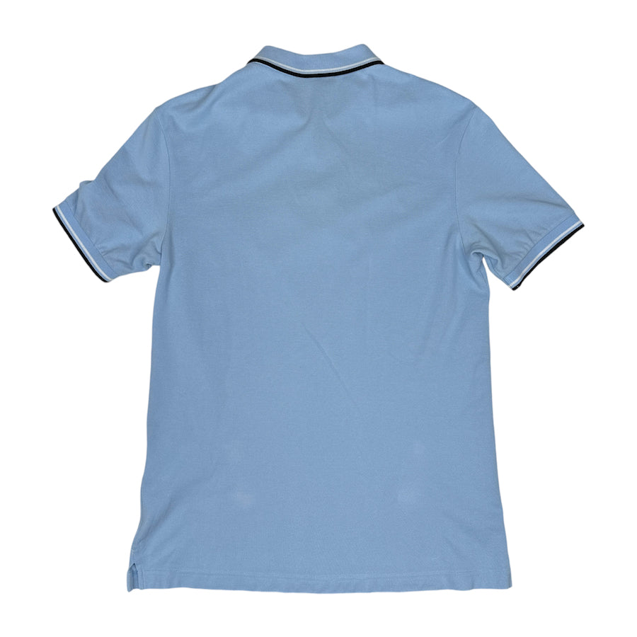 PRADA 2022 RUBBER LOGO POLO SHIRT - SKY BLUE