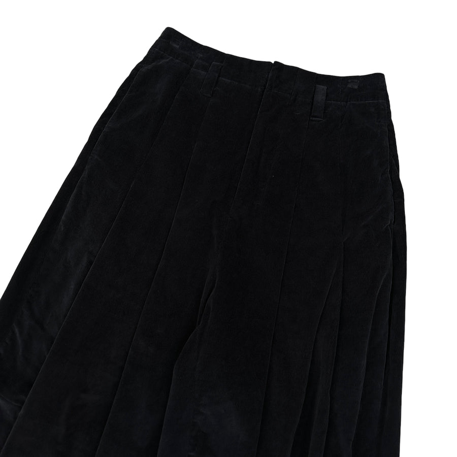 SHINYA KOZUKA CORDUROY BAGGY PANTS - BLACK