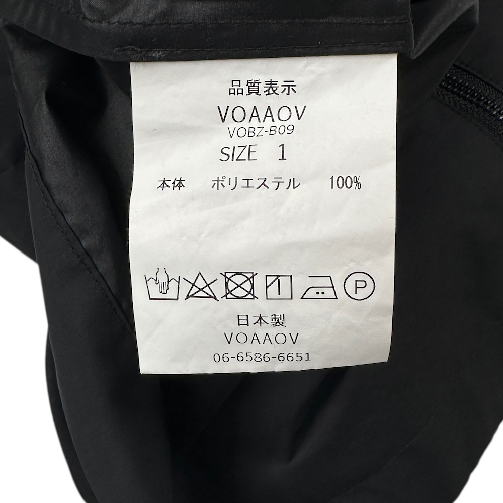 (NEW) VOAAOV COLLARED NYLON JACKET - BLACK